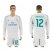 Real Madrid #12 Marcelo White Home Long Sleeves Soccer Club Jersey