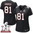 Nike Atlanta Falcons #81 Austin Hooper Black Alternate Super Bowl LI 51 Womens Stitched NFL Elite Jersey