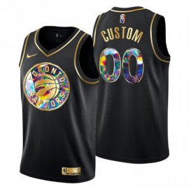 Philadelphia 76ers Custom Mens Golden Edition Diamond Logo 2021/22 Swingman Jersey – Black