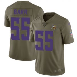 Nike Minnesota Vikings #55 Anthony Barr Olive Mens Stitched NFL Limited 2017 Salute to Service Jersey