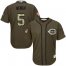 Cincinnati Reds #5 Johnny Bench Green Salute to Service Stitched Youth MLB Jersey