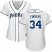 San Diego Padres #34 Rollie Fingers White Home Womens Stitched MLB Jersey