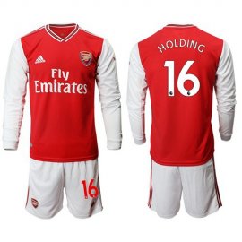 Arsenal #16 Holding Red Home Long Sleeves Soccer Club Jersey