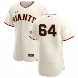 San Francisco Giants #64 Shaun Anderson Mens Nike Cream Home 2020 Authentic Player MLB Jersey