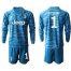 Juventus #1 Szczesny Blue Goalkeeper Long Sleeves Soccer Club Jersey
