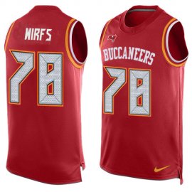 Nike Tampa Bay Buccaneers #78 Tristan Wirfs Red Team Color Mens Stitched NFL Limited Tank Top Jersey