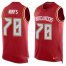Nike Tampa Bay Buccaneers #78 Tristan Wirfs Red Team Color Mens Stitched NFL Limited Tank Top Jersey