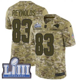 Nike Los Angeles Rams #83 Josh Reynolds Camo Super Bowl LIII Bound Mens Stitched NFL Limited 2018 Salute To Service Jersey