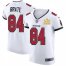 Tampa Bay Buccaneers #84 Cameron Brate Mens Super Bowl LV Champions Patch Nike White Vapor Elite Jersey