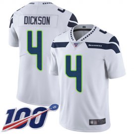 Nike Seattle Seahawks #4 Michael Dickson White Mens Stitched NFL 100th Season Vapor Limited Jersey