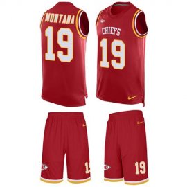 Nike Kansas City Chiefs #19 Joe Montana Red Team Color Mens Stitched NFL Limited Tank Top Suit Jersey