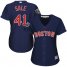 Boston Red Sox #41 Chris Sale Navy Blue Alternate 2018 World Series Womens Stitched MLB Jersey