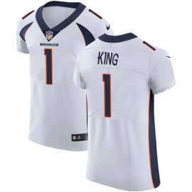 Nike Denver Broncos #1 Marquette King White Mens Stitched NFL Vapor Untouchable Elite Jersey