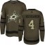 Adidas Dallas Stars #4 Miro Heiskanen Green Salute to Service Stitched NHL Jersey