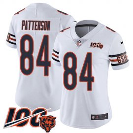 Nike Chicago Bears #84 Cordarrelle Patterson White Womens Stitched NFL 100th Season Vapor Untouchable Limited Jersey