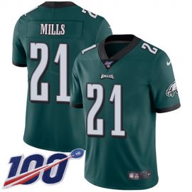 Nike Philadelphia Eagles #21 Jalen Mills Green Team Color Youth Stitched NFL 100th Season Vapor Untouchable Limited Jersey
