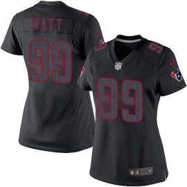 Nike Houston Texans #99 J.J. Watt Black Impact Womens Stitched NFL Limited Jersey