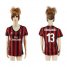 Womens AC Milan #13 Romagnoli Home Soccer Club Jersey