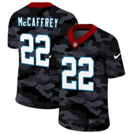 Carolina Carolina Panthers #22 Christian McCaffrey Mens Nike 2020 Black CAMO Vapor Untouchable Limited Stitched NFL Jersey