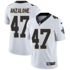 Nike New Orleans Saints #47 Alex Anzalone White Mens Stitched NFL Vapor Untouchable Limited Jersey