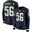 Nike Los Angeles Chargers #56 Kenneth Murray Jr Navy Blue Team Color Womens Stitched NFL Limited Therma Long Sleeve Jersey