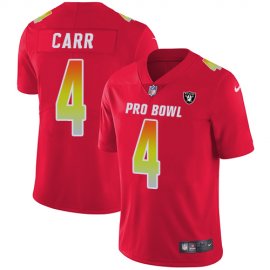 Nike Las Vegas Raiders #4 Derek Carr Red Youth Stitched NFL Limited AFC 2018 Pro Bowl Jersey