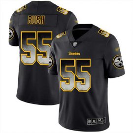 Nike Pittsburgh Steelers #55 Devin Bush Black Mens Stitched NFL Vapor Untouchable Limited Smoke Fashion Jersey
