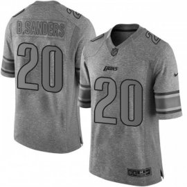 Nike Detroit Lions #20 Barry Sanders Gray Mens Stitched NFL Limited Gridiron Gray Jersey