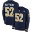 Nike Los Angeles Rams #52 Clay Matthews Navy Blue Team Color Mens Stitched NFL Limited Therma Long Sleeve Jersey