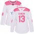 Adidas Toronto Maple Leafs #13 Mats Sundin White/Pink Authentic Fashion Womens Stitched NHL Jersey