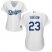 Los Angeles Dodgers #23 Kirk Gibson White Home Womens Stitched MLB Jersey