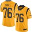 Nike Los Angeles Rams #76 Orlando Pace Gold Mens Stitched NFL Limited Rush Jersey