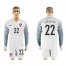 Portugal #22 Carvalho White Goalkeeper Long Sleeves Soccer Country Jersey