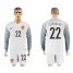 Portugal #22 Carvalho White Goalkeeper Long Sleeves Soccer Country Jersey