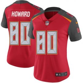 Nike Tampa Bay Buccaneers #80 O. J. Howard Red Team Color Womens Stitched NFL Vapor Untouchable Limited Jersey