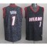 Miami Heat 1 Chris Bosh Black Leopard Grain NBA Jersey Cheap
