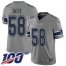 Nike Dallas Cowboys #58 Aldon Smith Gray Mens Stitched NFL Limited Inverted Legend 100th Season Jersey