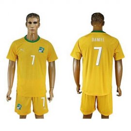 Cote dlvoire #7 Daniel Home Soccer Country Jersey