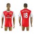Arsenal #18 Monreal Home Soccer Club Jersey