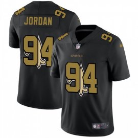 New Orleans New Orleans Saints #94 Cameron Jordan Mens Nike Team Logo Dual Overlap Limited NFL Jersey Black