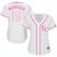 Kansas City Royals #15 Whit Merrifield White/Pink Fashion Womens Stitched MLB Jersey