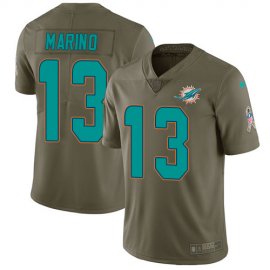 Nike Miami Dolphins #13 Dan Marino Olive Youth Stitched NFL Limited 2017 Salute to Service Jersey
