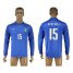 Italy #15 Barzagli Blue Home Long Sleeves Soccer Country Jersey