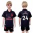 Arsenal #24 Bellerin Sec Away Kid Soccer Club Jersey