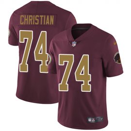 Nike Washington Football Team #74 Geron Christian Burgundy Red Alternate Mens Stitched NFL Vapor Untouchable Limited Jersey