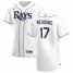 Tampa Bay Rays #17 Austin Meadows Mens Nike White Home 2020 Authentic Player MLB Jersey