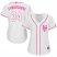New York Mets #34 Noah Syndergaard White/Pink Fashion Womens Stitched MLB Jersey