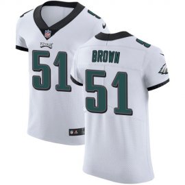 Nike Philadelphia Eagles #51 Zach Brown White Mens Stitched NFL Vapor Untouchable Elite Jersey