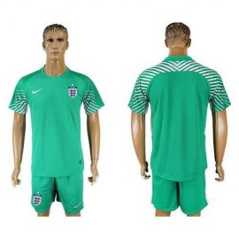 England Blank Green Goalkeeper Soccer Country Jersey
