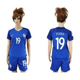 Womens France #19 Pogba Home Soccer Country Jersey